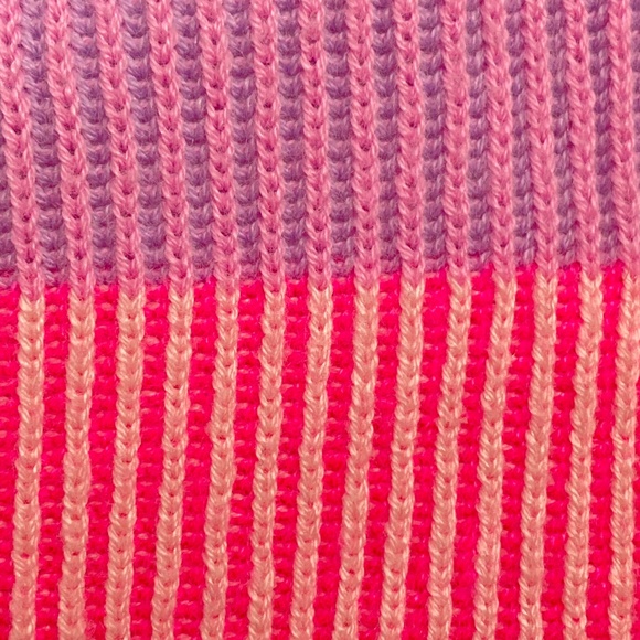 WISPR By Brodie Cotton Silk Blend Sweater Neon Yarn Crew Neck Size M - Picture 8 of 9